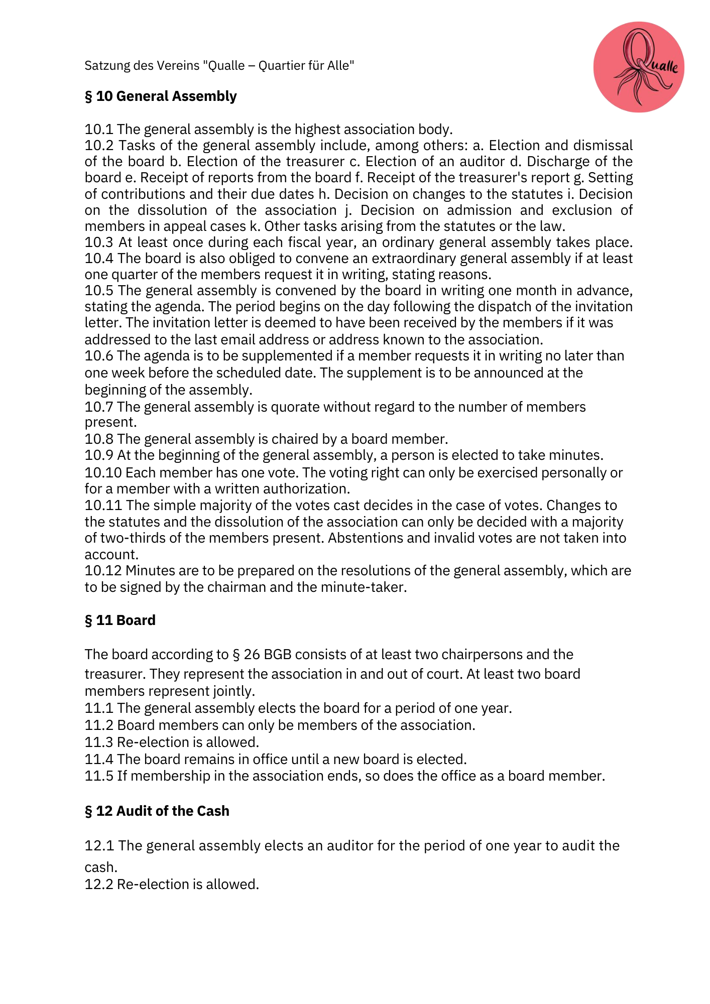 Page 3 of the constitution in English
