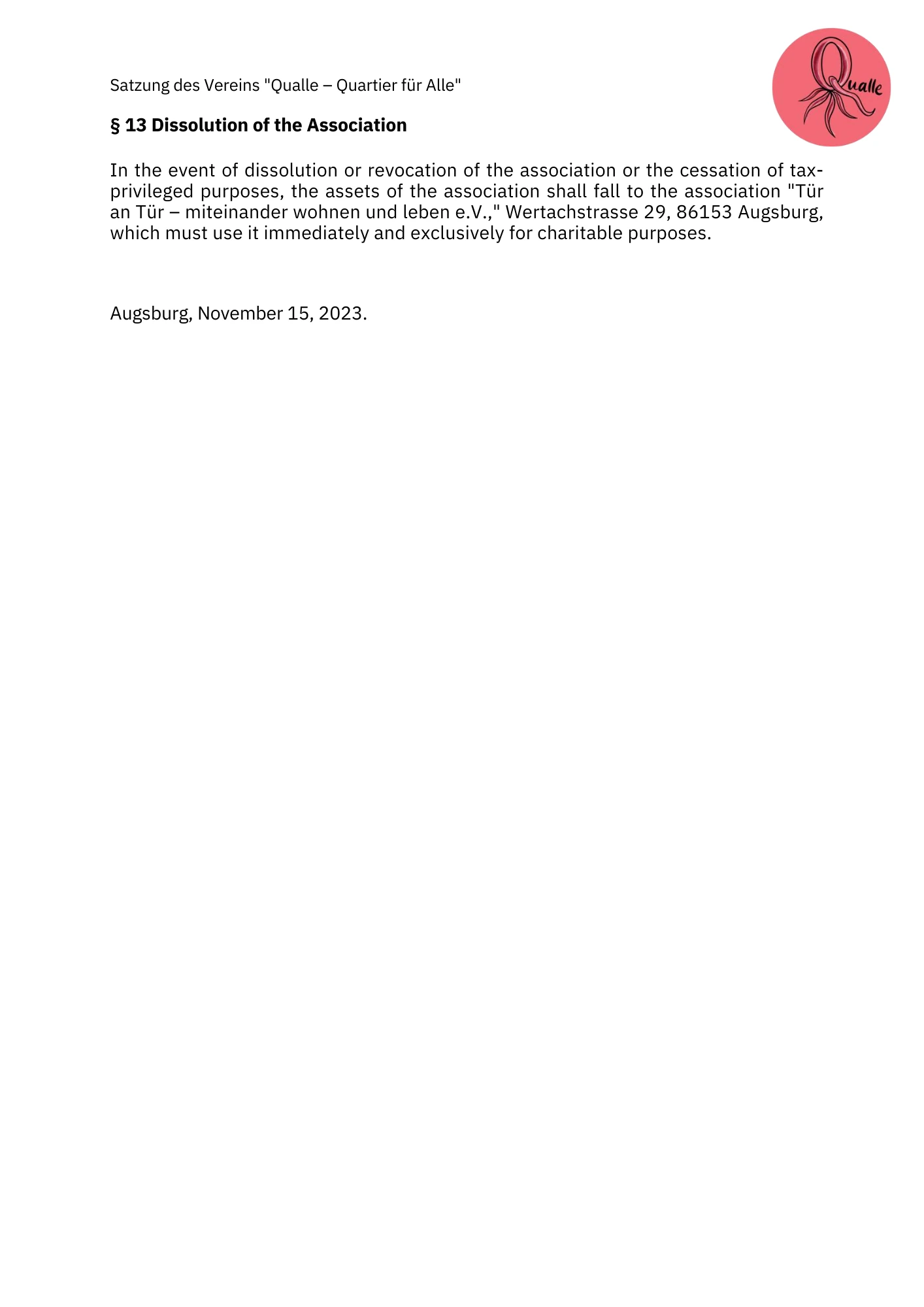 Page 4 of the constitution in English